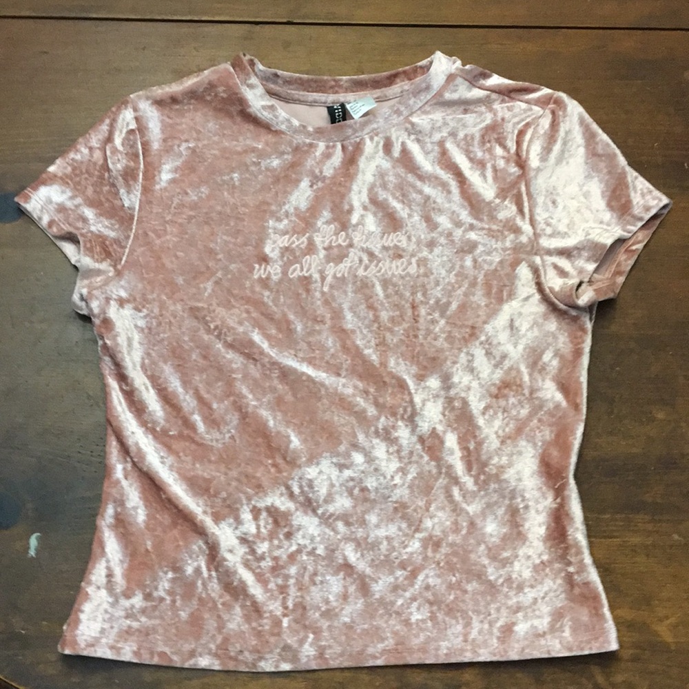 Pink Velvet Crop Top